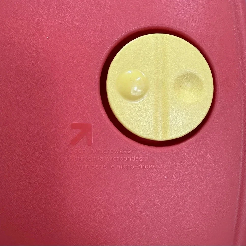 tupperware vent n serve red divided dish rectangle food prep